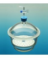 Desiccator 300 mm nominal, lid with GL36 screw cap and glass stopcock