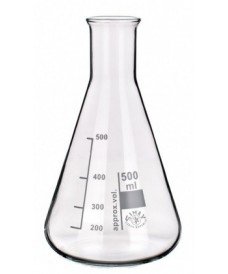 Fiole Erlenmeyer en verre borosilicate de 2000 ml, col étroit