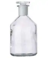 Flacon en verre blanc à col étroit de 500ml et bouchon en verre rodé