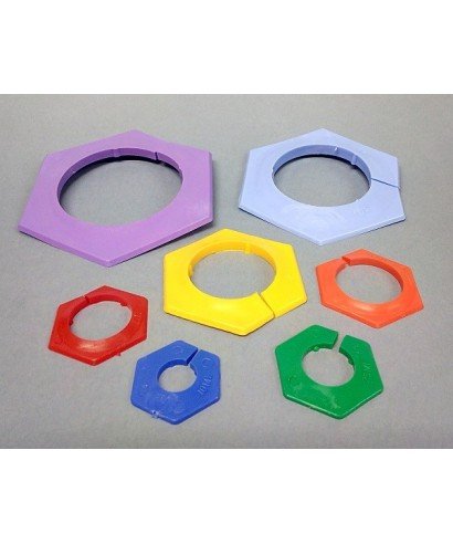 Collar o anillo protector para probeta de 25 ml de capacidad en color verde