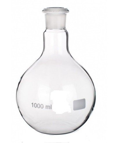 Ballon à Fond Rond Verrerie De Laboratoire - 250 Ml - Borosilicate - Pour Expériences Et Distillation