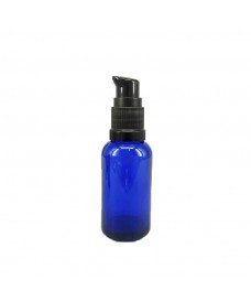 Frasco rosca 5ml dispensadora crema aceite DIN18 azul