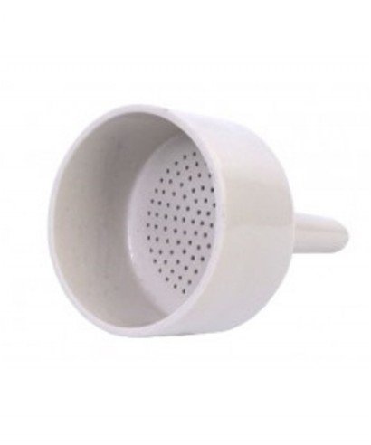 Embudo de porcelana para la filtración ECO de 200 ml de capacidad con la base interior perforada y plana. Embudo de porcelana para la filtración ECO de 200 ml de capacidad con la base interior perforada y plana.