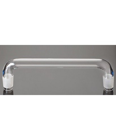 Puente de vidrio de borosilicato para alambique, con doble ángulo de 90° y juntas esmeriladas de 29/32.