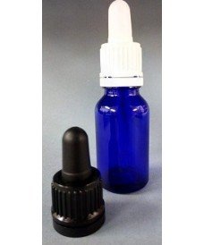 5ml Blue Glass Dropper Bottle & DIN18 Pipette Screw Cap