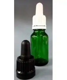 5ml Green Glass Dropper Bottle & DIN18 Pipette Screw Cap