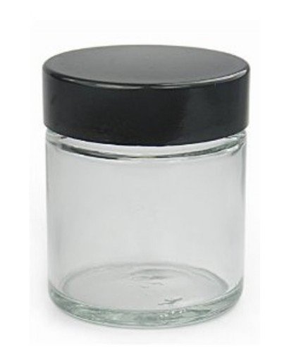 120ml Clear Glass Jar & Black Bakelite Screw Cap 120ml Clear Glass Jar & Black Bakelite Screw Cap
