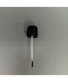 Tapa rosca negra DIN18 con pincel y precinto 57mm
