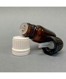 15ml Amber Glass Bottle & Cap with Vertical Dropper