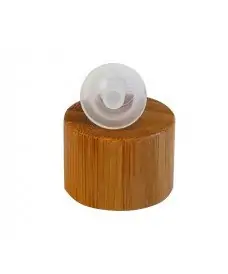 18 mm screw bamboo cap & vertical dropper cap for glass bottles