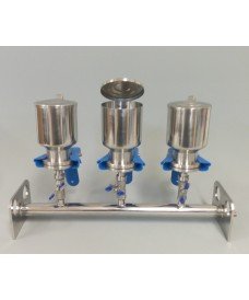 Rampa de filtración 3 plazas para filtros de membranas de 47 mm