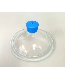 Glass Lid with Plastic Bored Knob for 200 mm Desiccator of Simax