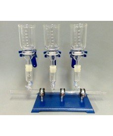Rampas de filtración 3 plazas de vidrio completo para filtros de 47 mm, 300 ml