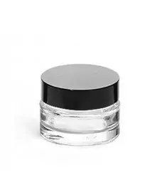 5 ml Clear Glass Jar & Black Bakelite Lid