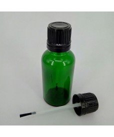 15ml Green Glass Dropper Bottle & Brush Cap