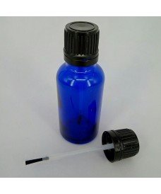 30ml Blue Glass Dropper Bottle & Brush Cap