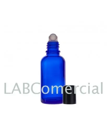 10 mL Roll-On Blue Glass Bottle & 18 mm Screw Cap