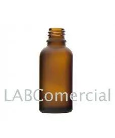 50 ml Amber Frosted Glass Bottle with Thread DIN18