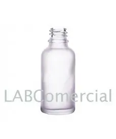 100 ml Clear Frosted Glass Bottle with Thread DIN18