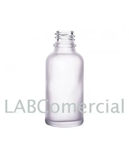 30 ml Clear Frosted Glass Bottle with Thread DIN18