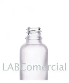 30 ml Clear Frosted Glass Bottle with Thread DIN18
