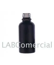 30 ml Black Frosted Glass Bottle with Thread DIN18