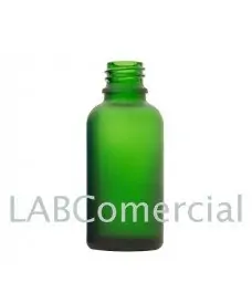 50 ml Green Frosted Glass Bottle with Thread DIN18