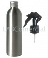 250ml Aluminium Bottle and 24 mm Screw Black Trigger Spray