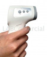 Non-contact infrared thermometer for temperature measurement, side detail