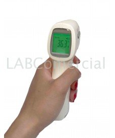Non-contact infrared thermometer for temperature measurement, back detail
