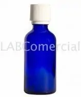 30ml blue bottle, white security closure and insert dropper