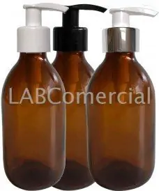 250ml amber glass bottle and 28 mm screw-on dosing pump