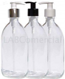 60ml Clear Glass Sirop Bottle & PP28 Dispenser Pump