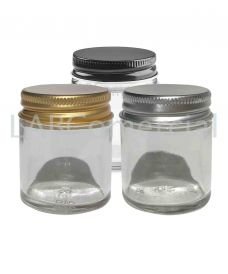 60ml Clear Glass Jar & Aluminium Screw Cap