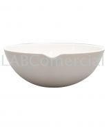 Porcelain round-bottom evaporating dish of 50 ml and 70 mm in diameter