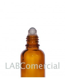 50 mL Roll-On Amber Glass Bottle & 18 mm Screw Cap