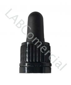 Detail of the standard white dropper cap for 5ml and DIN18 screw-on bottles