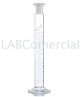 Probeta graduada de vidrio borosilicato con tapón de 500 ml, clase A