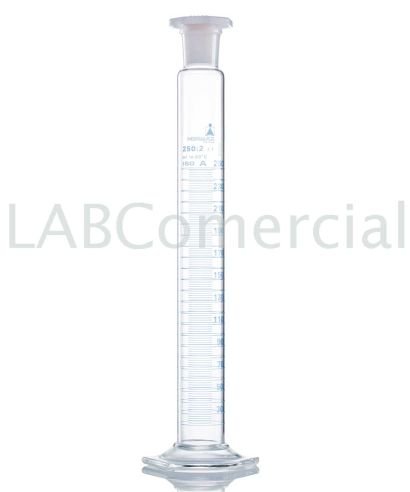 Probeta graduada de vidrio borosilicato con tapón de 500 ml, clase A Probeta graduada de vidrio borosilicato con tapón de 500 ml, clase A