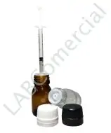 Flacon blanc 500ml PP28 obturateur orifice/seringue