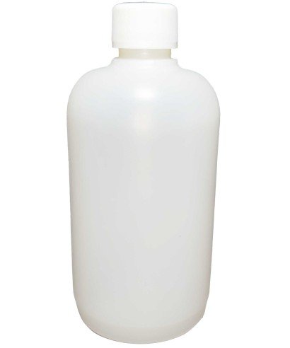 Botella de plástico vacía de 500 ml de capacidad y tapa blanca de rosca PP28 con precinto de seguridad Botella de plástico vacía de 500 ml de capacidad y tapa blanca de rosca PP28 con precinto de seguridad