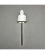28mm White Tamper Evident Screw Cap & Glass Pipette Assembly 30ml