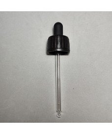 28mm White Tamper Evident Screw Cap & Glass Pipette Assembly 30ml