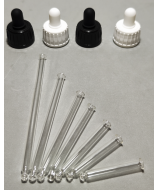 28mm White Tamper Evident Screw Cap & Glass Pipette Assembly 30ml