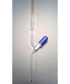 Burette graduée en verre classe AS avec robinet à poinçon PTFE