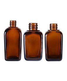 Square Bottle without Cap, DIN18 Thread