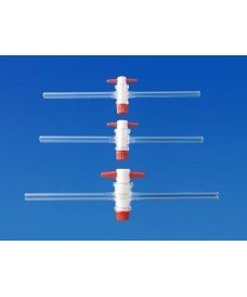 2 Way Stopcock for Glass Assembly, Glass and PTFE