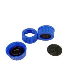 Tapa con orificio de rosca GL45 y septum para dispensación por jeringa