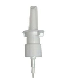 Tapa bomba nebulizadora nasal blanca de rosca DIN18 o 18mm con tapa protectora de plástico transparente