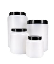 Bote de polietileno con tapa a rosca y obturador